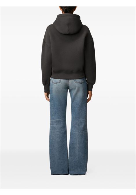 embrossed hoodie man grey AMI PARIS | USW756.749020